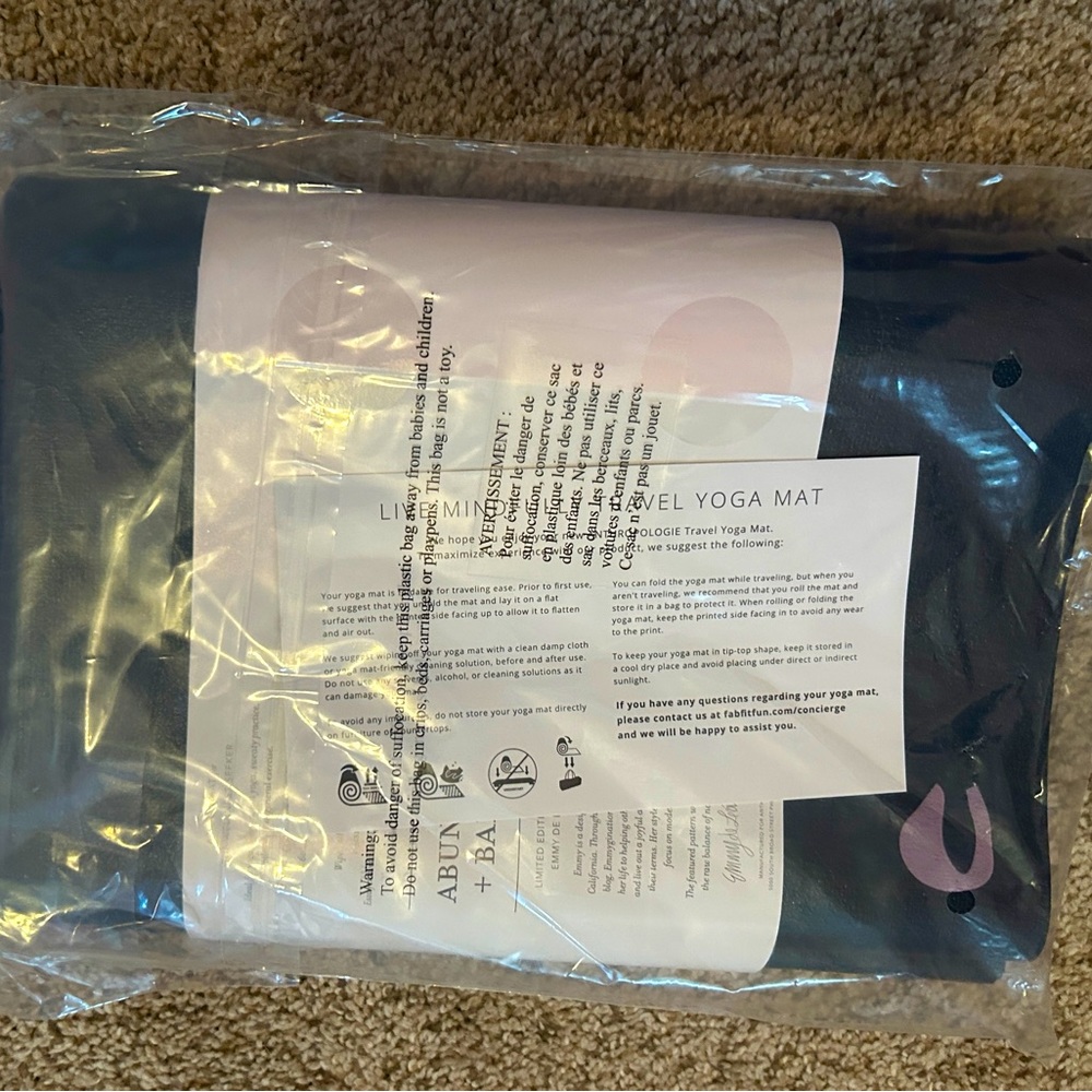 Travel yoga mat- navy